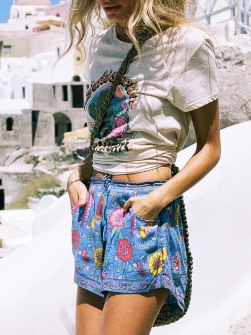 Spell Lovebird Shorts in Size Small Blue and Pink